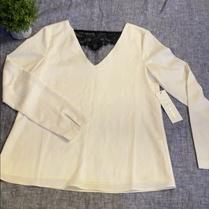 Copper & Ella long sleeve blouse black lace back